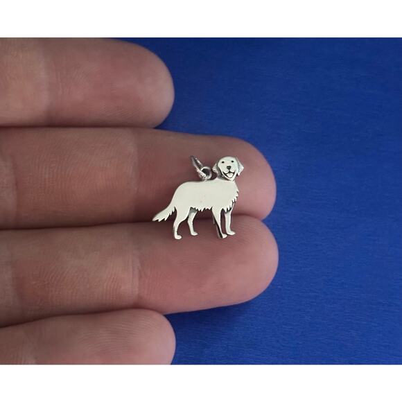 Sterling Silver Golden Retriever Charm - Picture 1 of 8